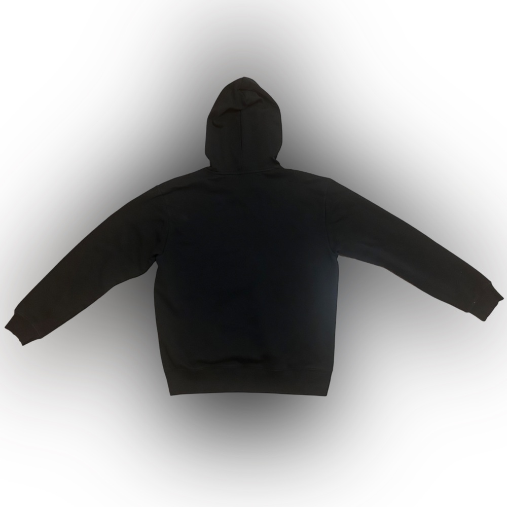 Y2K Adidas Centre Logo All SZN Black Hoodie Mens Medium